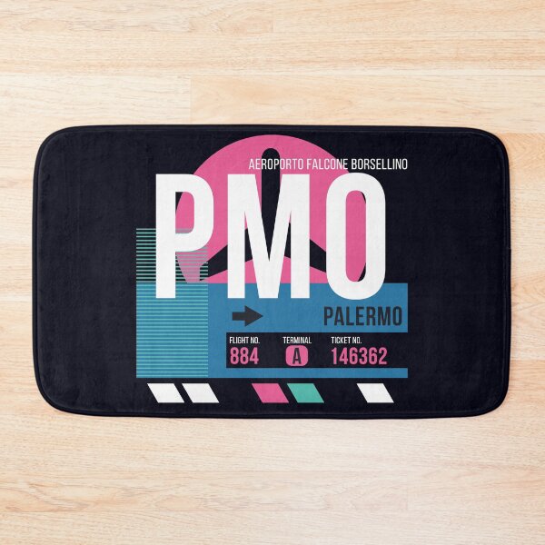 Item preview, Palermo, Italy (PMO) Airport Code Baggage Tag designed and sold by SLAG-Creative.