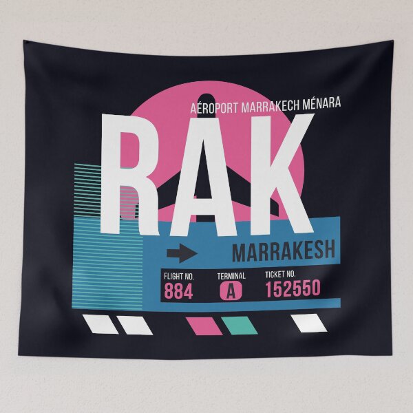 Item preview, Marrakesh, Morocco (RAK) Airport Code Baggage Tag designed and sold by SLAG-Creative.