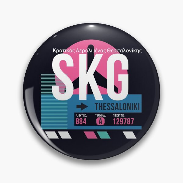 Item preview, Thessaloniki, Greece (SKG) Airport Code Baggage Tag designed and sold by SLAG-Creative.