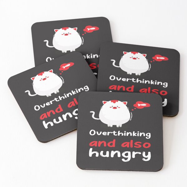Item preview, Funny And Cute White Kitty Cat That is Overthinking And Also Hungry Design For Cat Lover designed and sold by NightGleam.