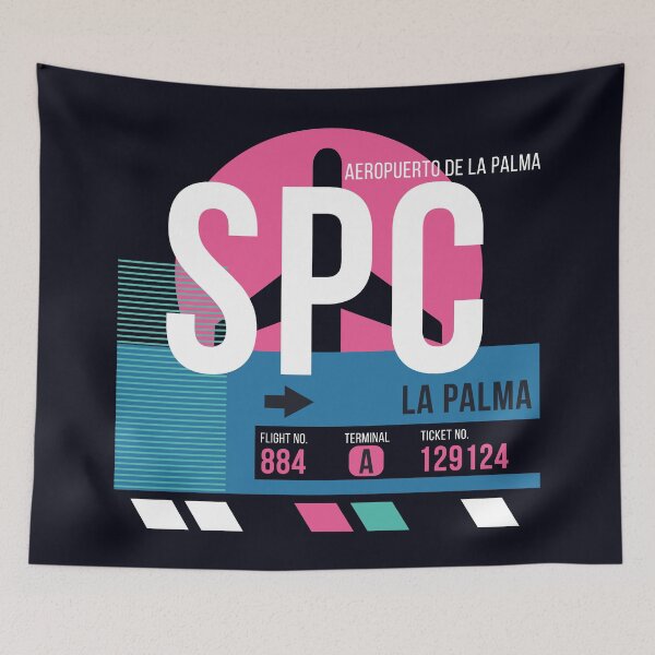 Item preview, La Palma Tenerife, Spain (SPC) Airport Code Baggage Tag designed and sold by SLAG-Creative.