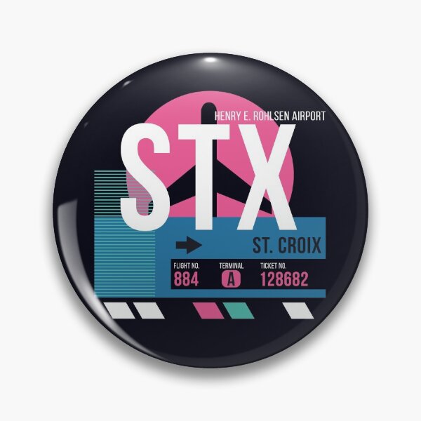 Item preview, St. Croix, US Virgin Islands (STX) Airport Code Baggage Tag designed and sold by SLAG-Creative.