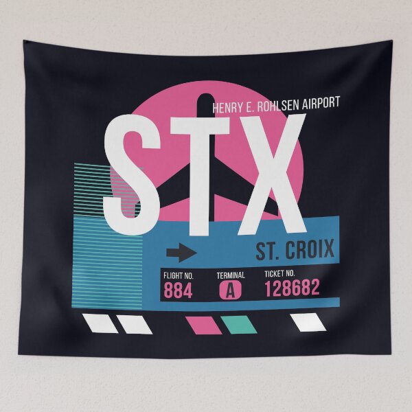 Item preview, St. Croix, US Virgin Islands (STX) Airport Code Baggage Tag designed and sold by SLAG-Creative.