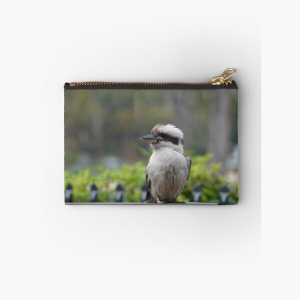 Item preview, A kookaburra sitting on a wooden fence. designed and sold by EAnneH.