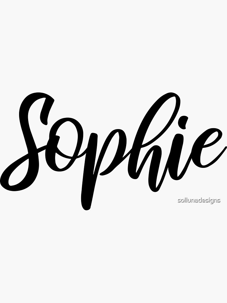 Sophie Name Handwriting Calligraphy Sticker For Sale By