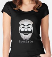 Mr Fsociety Women's Fitted Scoop T-Shirt