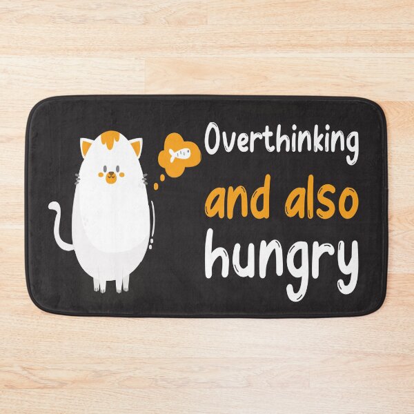 Item preview, Funny And Cute White Kitty Cat That is Overthinking And Also Hungry Design For Cat Lover designed and sold by NightGleam.