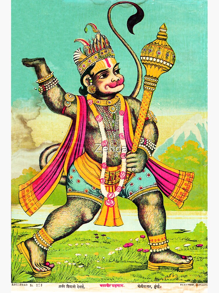 "Hanuman Monkey God" Sticker for Sale by Zehda Redbubble