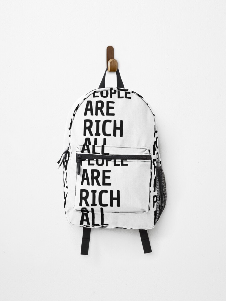 Thumbnail 1 of 3, Backpack, ALL PEOPLE ARE RICH designed and sold by isabella73.