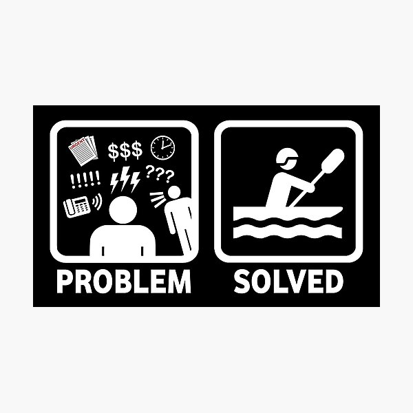 Item preview, Funny Rafting Problem Solved designed and sold by BeyondEvolved.