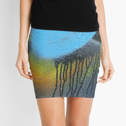 graffiti paint drip Mini Skirt