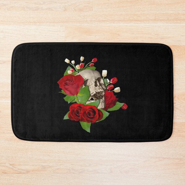 Item preview, Skull In A Bed Of Flowers Cool Unique Art designed and sold by Dressed For  Duty.