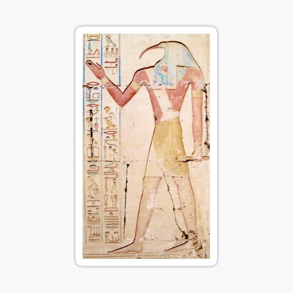 Item preview, Wall relief of the god Thoth from Rameses II’s temple at Abydos designed and sold by DotorEaon.