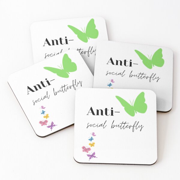 Item preview, Anti-social butterfly designed and sold by PrettyPerfectly.