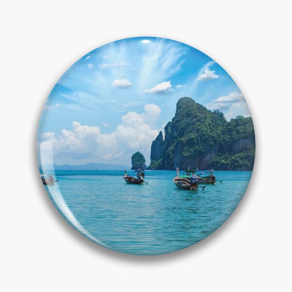 Item preview, Long Tail Boat On The Sea With Blue Sky designed and sold by JTS STORE.