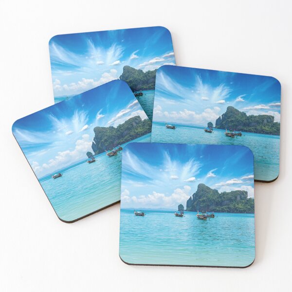 Item preview, Long Tail Boat On The Sea With Blue Sky designed and sold by JTS STORE.