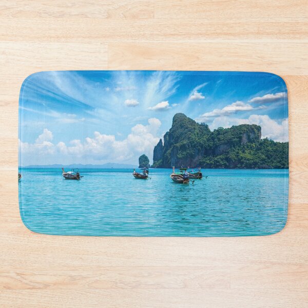 Item preview, Long Tail Boat On The Sea With Blue Sky designed and sold by JTS STORE.