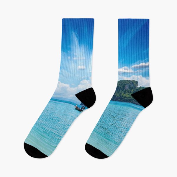 Item preview, Long Tail Boat On The Sea With Blue Sky designed and sold by JTS STORE.