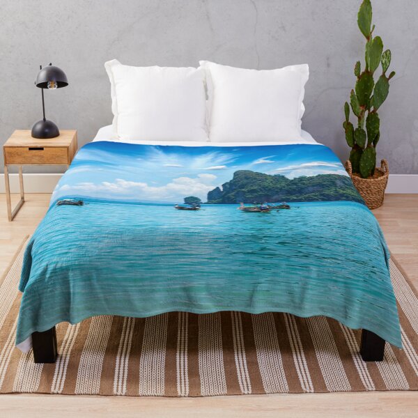 Item preview, Long Tail Boat On The Sea With Blue Sky designed and sold by JTS STORE.