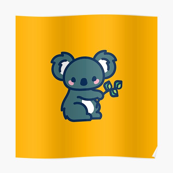 Les amis de Diploo - Le joli bébé koala - jaune miel Poster