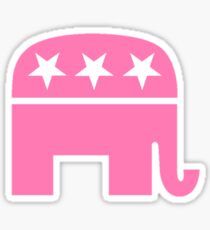 Pink Republican Party Elephant Sticker