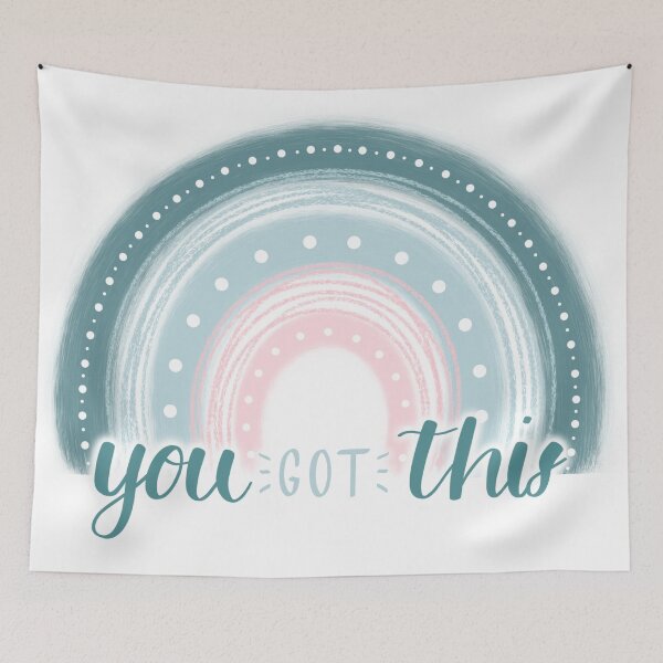 Item preview, You Got This Pink & Teal Rainbow designed and sold by Mint & Magnolia Design.