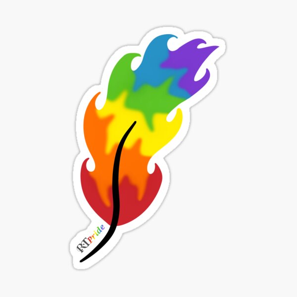 Item preview, Rainbow feather, flowing colour designed and sold by RikkyTeesPride.