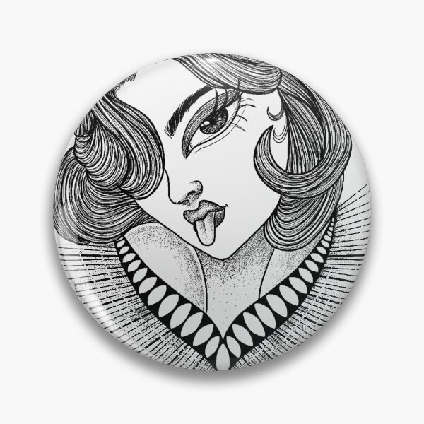Artikelvorschau, süßes Blackwork-Mädchen entworfen und verkauft von tikalestari.