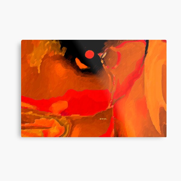 Looking Though the Glass...abstract Metal Print