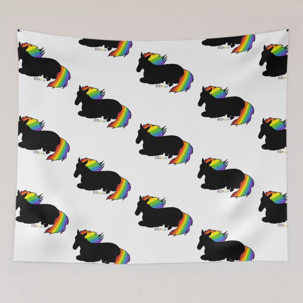 Item preview, Sitting horse, rainbow hair designed and sold by RikkyTeesPride.