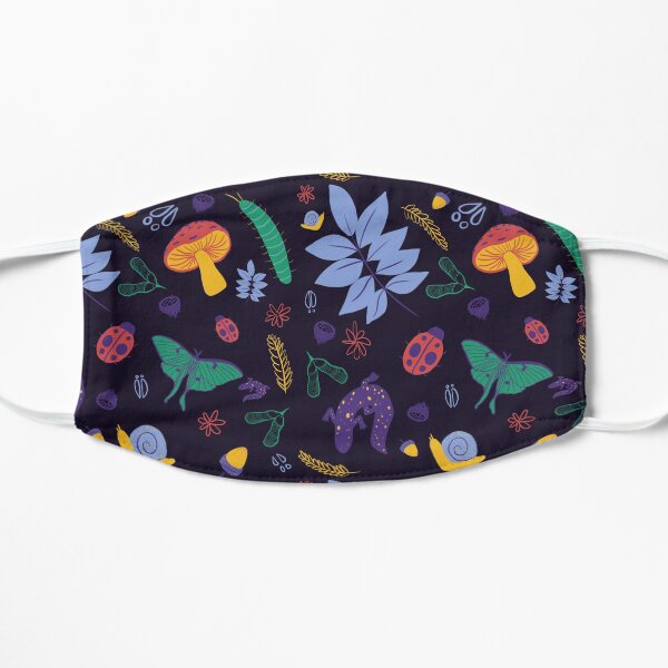 Forest Floor (Navy) Flat Mask