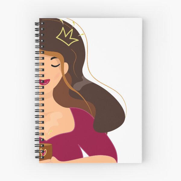 Item preview, Asian girl - princess drinks coffee. Portrait of a charming brunette designed and sold by TanaLuna.