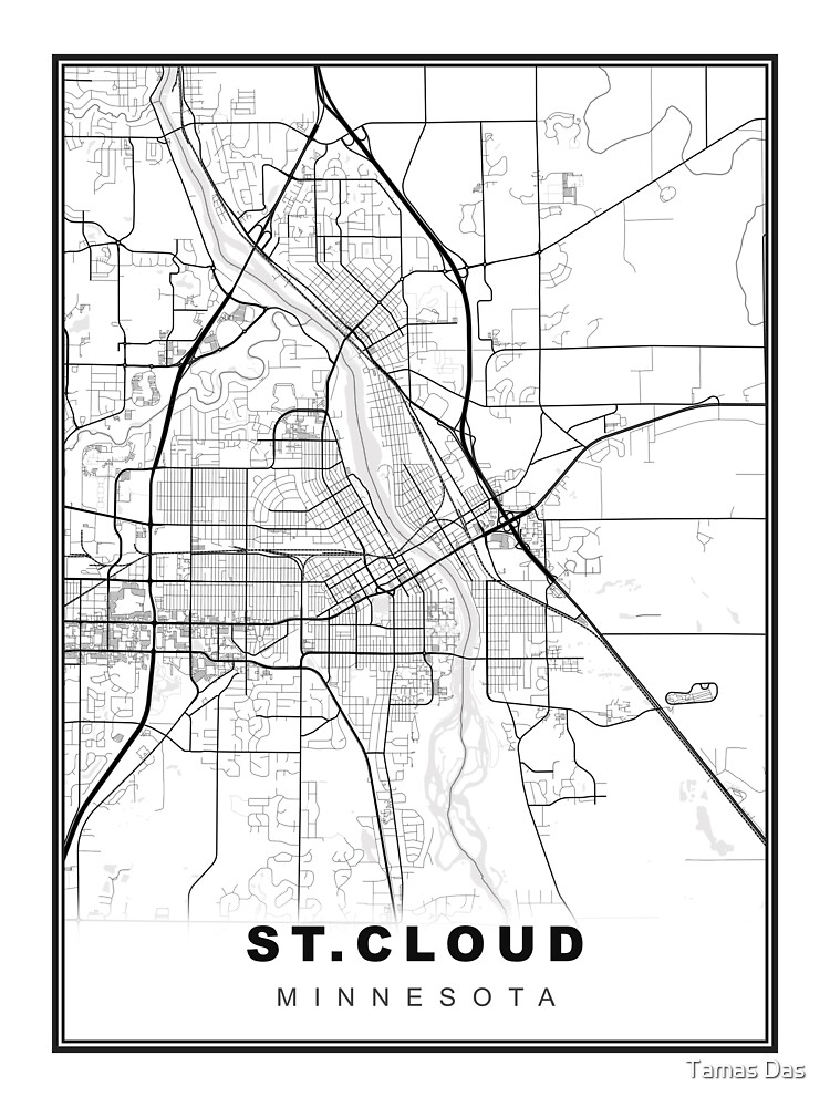 St. Cloud Map, Minnesota