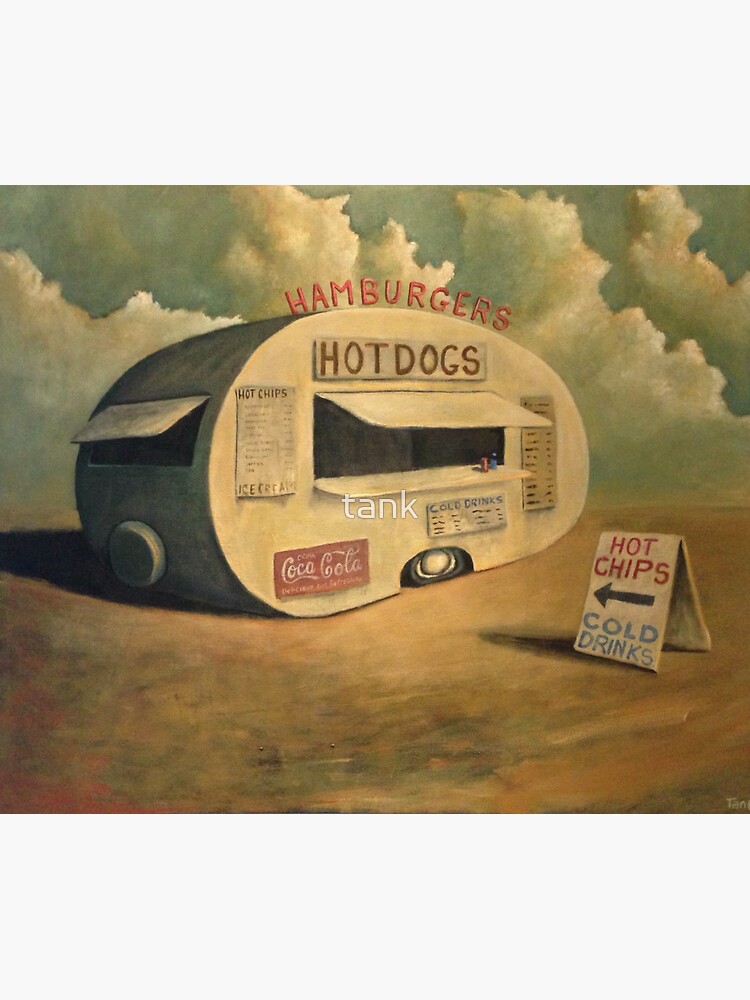 Abandoned Hotdog Van by tank