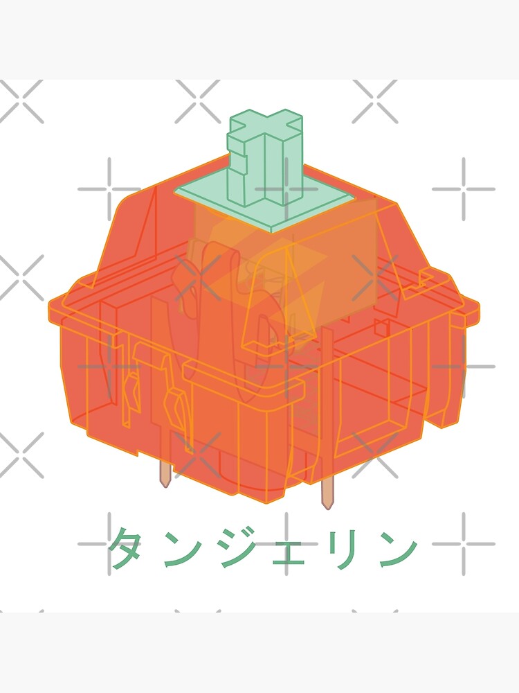 "Tangerine Mechanical Keyboard Cherry MX Switch with Japanese Writing