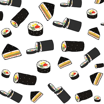 Artwork thumbnail, Kimbap Pattern by Cute Bunny