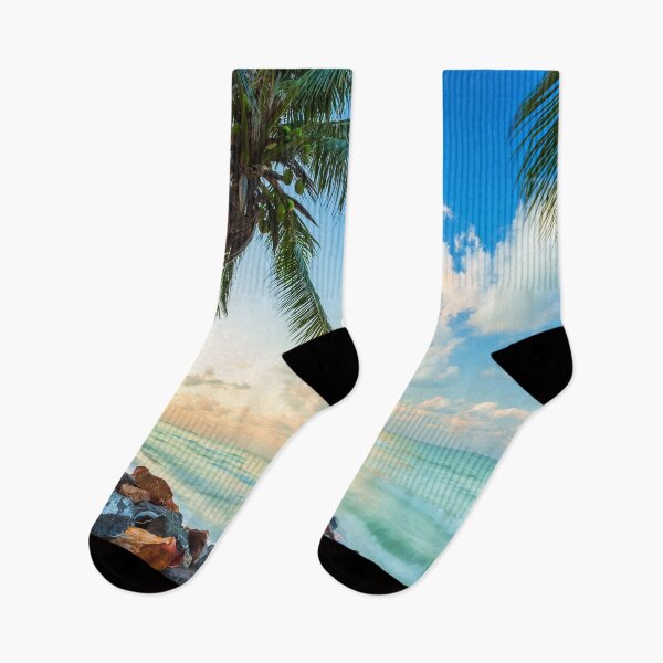 Item preview, Beautiful Early Morning Sunrise With Coconut Tree designed and sold by JTS STORE.