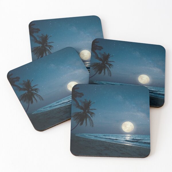 Item preview, Beautiful Night Fantasy Landscape Tropical Beach designed and sold by JTS STORE.