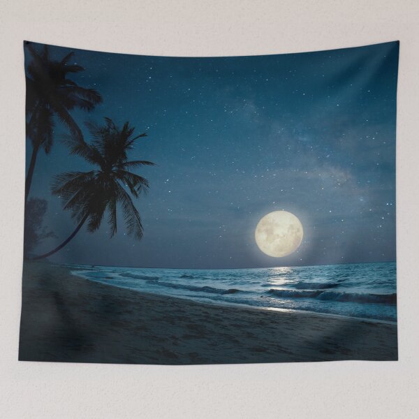 Item preview, Beautiful Night Fantasy Landscape Tropical Beach designed and sold by JTS STORE.