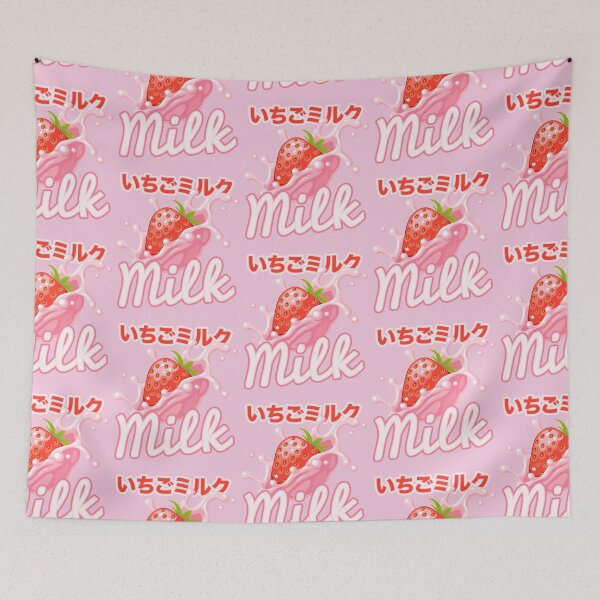 Item preview, Japanese Inspired Pink Cute Kawaii Strawberry Milk designed and sold by Michelle  Brewster.