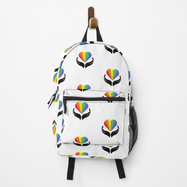 Item preview, Rainbow heart held by hands designed and sold by RikkyTeesPride.