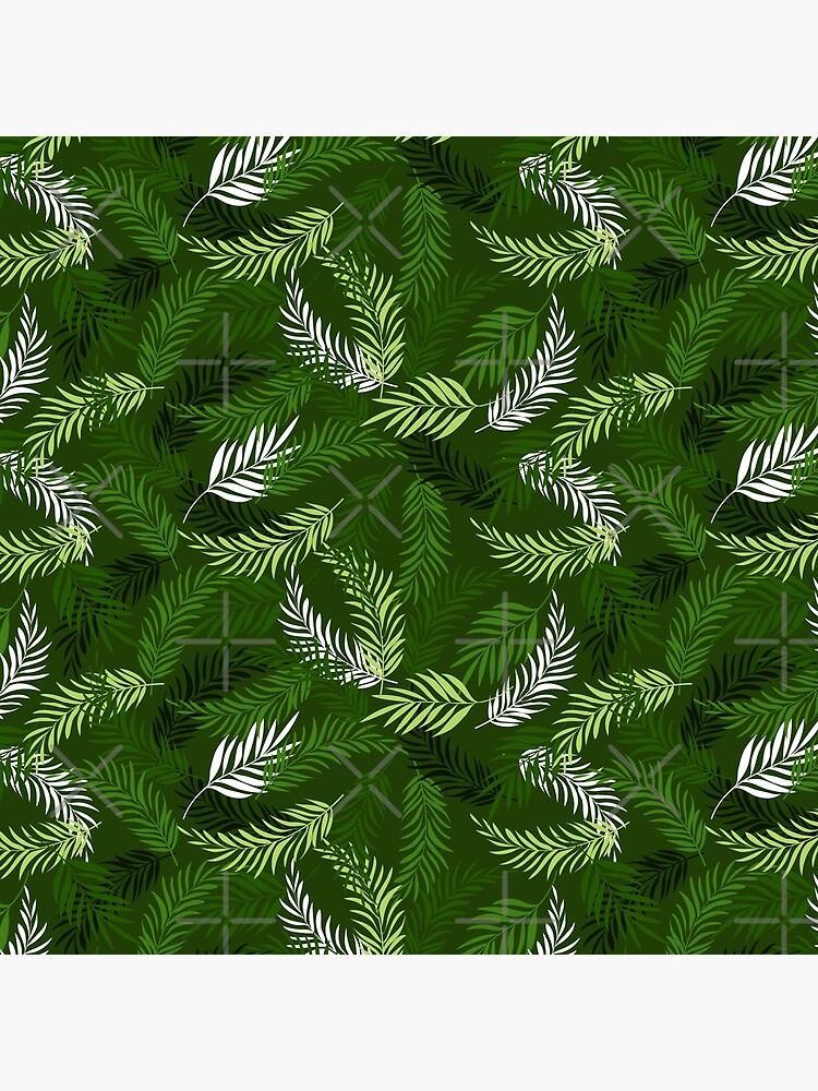 Palm Leaf Pattern Green Tropical Leaves Poster By Skdesigns83 Redbubble