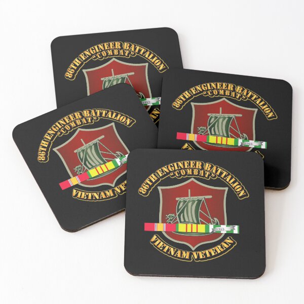 Item preview, DUI - 86th Engineer Battalion (Combat) w SVC Ribbon designed and sold by Military Insignia Products.