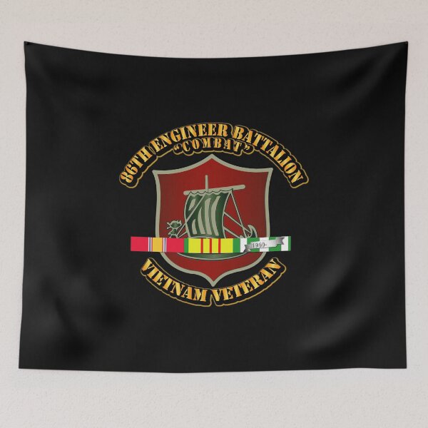 Item preview, DUI - 86th Engineer Battalion (Combat) w SVC Ribbon designed and sold by Military Insignia Products.
