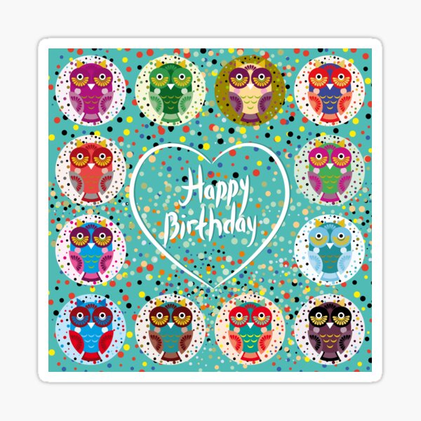 Stickers Sur Le Theme Happy Birthday Joyeux Anniversaire Message Fun Redbubble