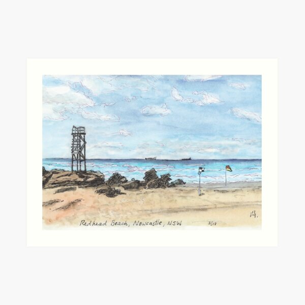 Australian Scene - Redhead Beach, Newcastle, NSW, Aus. Art Print