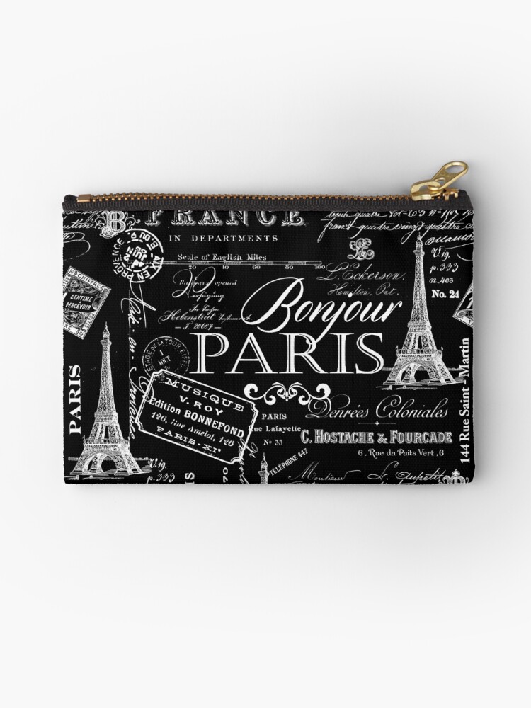 Cahier à spirale for Sale avec l'œuvre « Style de vie français vintage de  Paris avec motif de tour Eiffel noir et blanc » de l'artiste artsandsoul