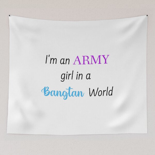 Item preview, im an army girl in a bangtan world, funny BTS army black designed and sold by mikrocosmox.