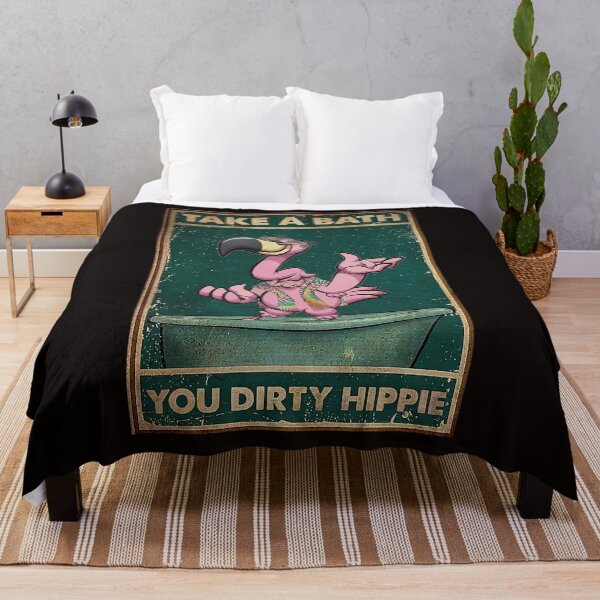 Item preview, Take a bath you dirty hippie pink flamingo designed and sold by reenea84.