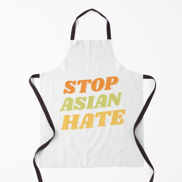 Item preview, Stop Asian Hate AAPI Asian Lives matter quote in orange, green and yellow tones. designed and sold by KIKAIA The Label.